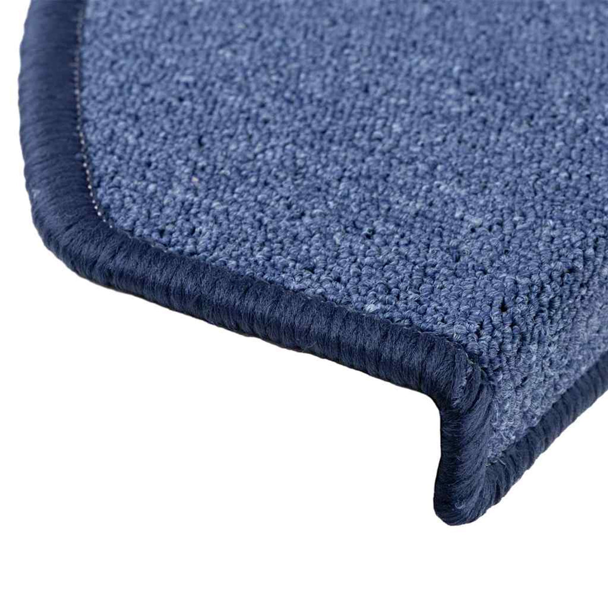 Stair Mats Non-Slip Needle-Punched Fabric -100% Blue Foldable 65 x 24 x 4 cm