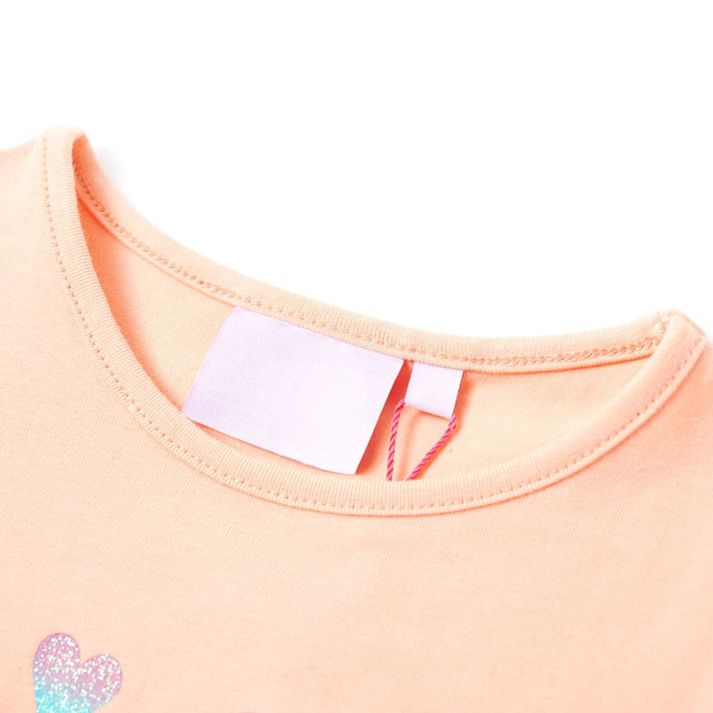 Kids T-Shirt Cotton Light Orange 128 Children's Top Kids Clothing Kids Wear