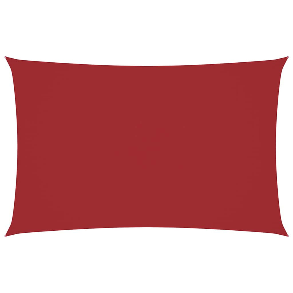 Sunshade Sail Oxford Fabric Red Water Resistant UV Resistant 200 x 450 cm