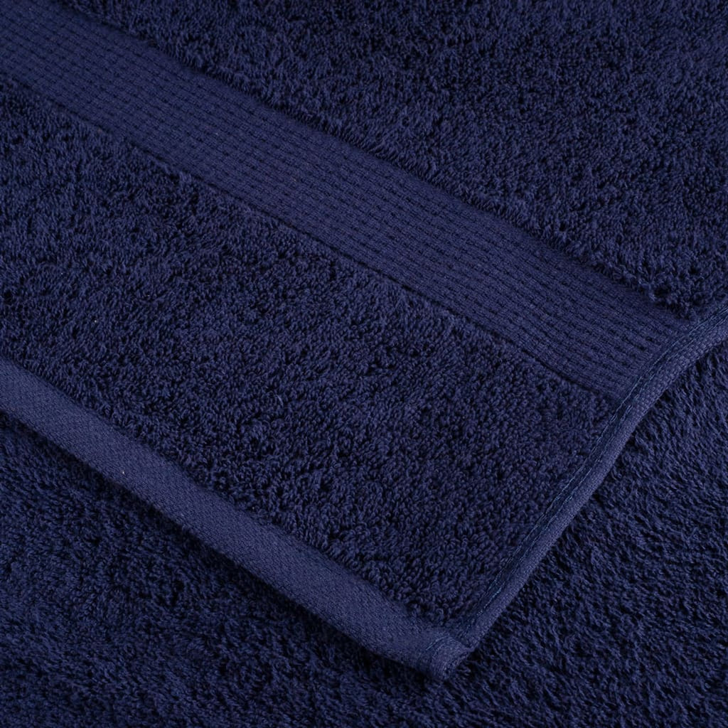 Towel Cotton Navy Blue 200 x 80 cm Bathroom Bath Linen Home Towels 4 Variant 2