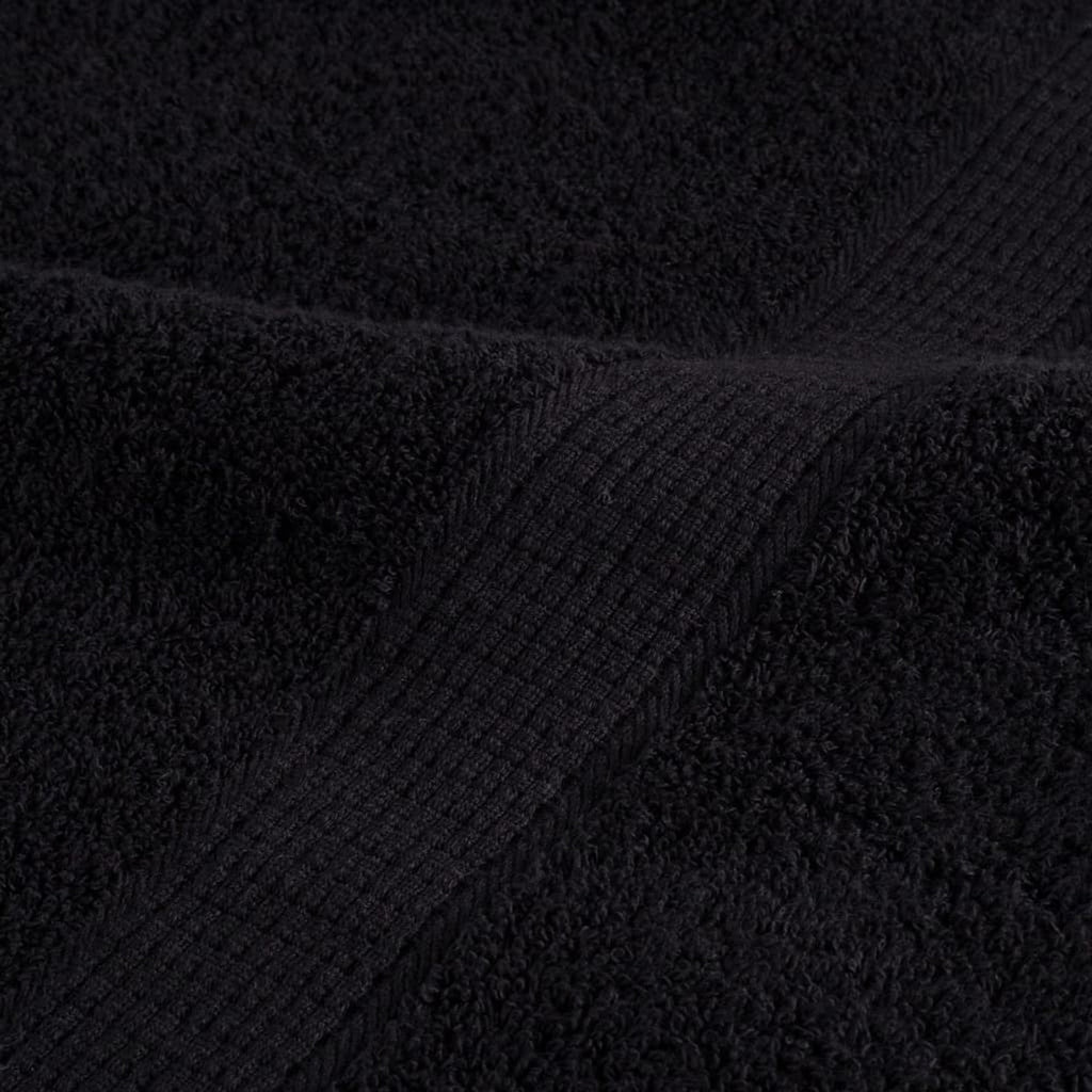 Towel Cotton Black 100 x 50 cm Bathroom Bath Linen Home Towels 4 pcs Variant 2