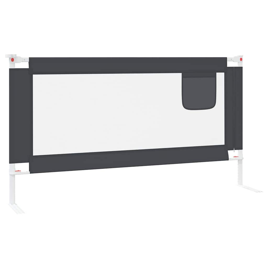 Toddler Safety Bed Rail Dark Fabric (100% Polyester) Dark Grey 160 x 25 x 95