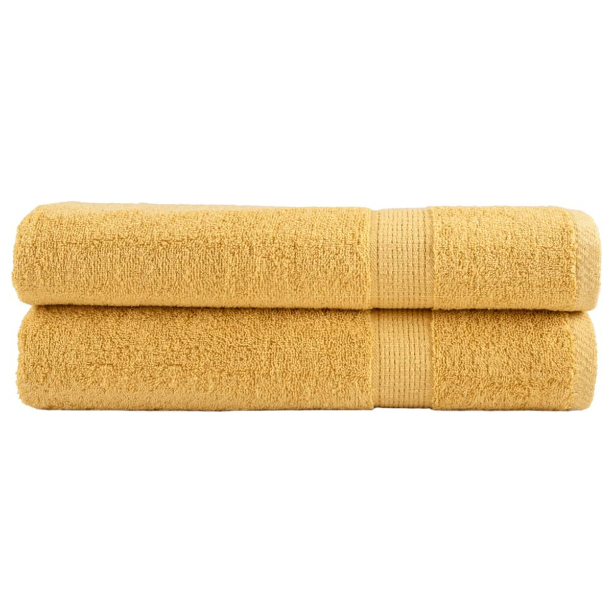 Towel Cotton Gold 200 x 100 cm Bathroom Bath Linen Home Towels 2 pcs SOLUND