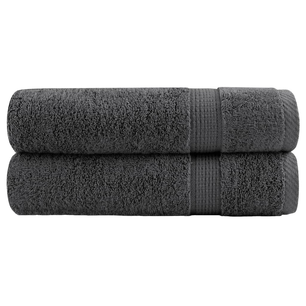 Towel Cotton Anthracite 140 x 70 cm Bathroom Bath Linen Home Towels Variant 2