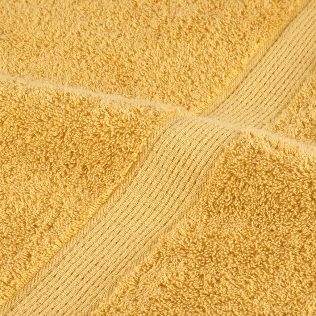 Towel Cotton Gold 200 x 100 cm Bathroom Bath Linen Home Towels 10 pcs SOLUND