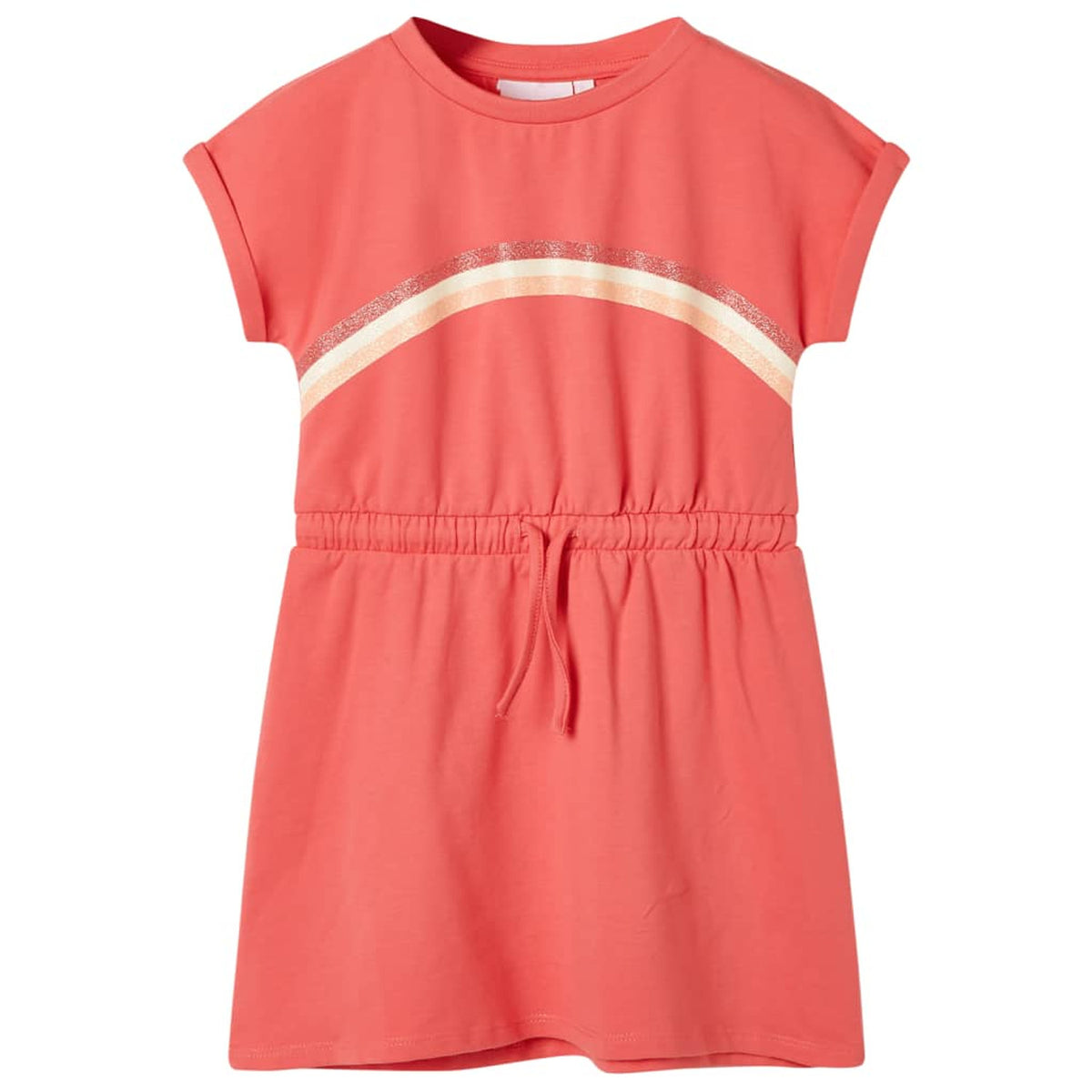 Dress Cotton Coral 104 Kids' Dresses Kids' Dresse Kids'Dress Drawstring 104