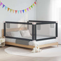 Toddler Safety Bed Rail Dark Fabric (100% Polyester) Dark Grey 200 x 25 x 95