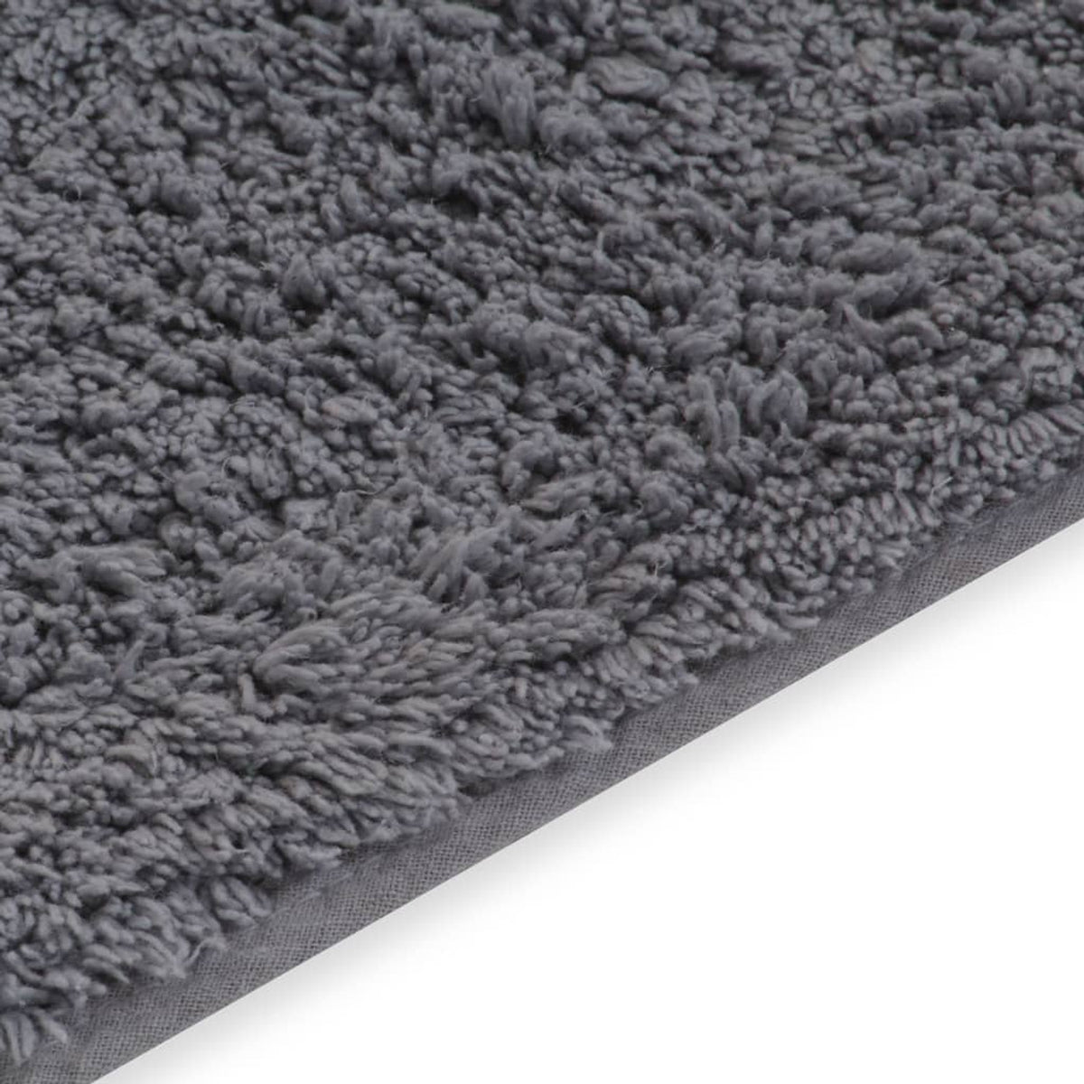 Bathroom Mat Cotton Grey 93 x 63 cm Floor Mat Home Non Slip Bath Mats & Rugs
