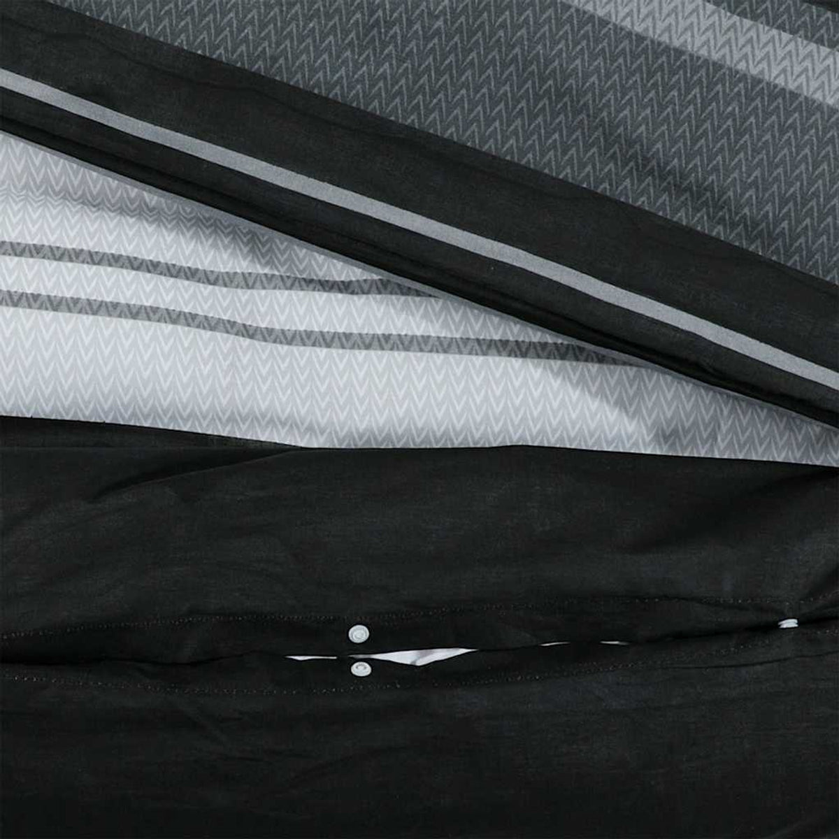 Duvet Cover Cotton Black 200 x 140 cm Bedding Bed Linen Bedroom Variant 6