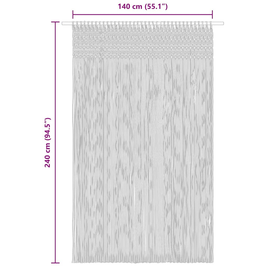 Curtain Cotton Cream 240 x 140 cm Window Dressing Home Furnishings Curtains