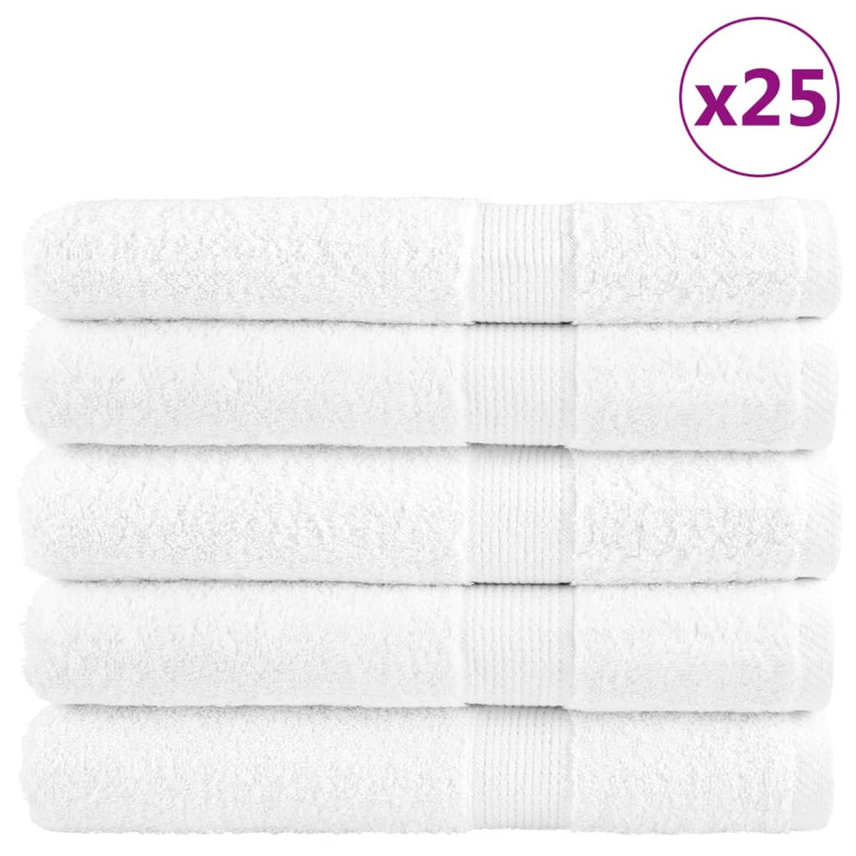 Towel Cotton White 200 x 80 cm Bathroom Bath Linen Home Towels 50 pcs Sauna