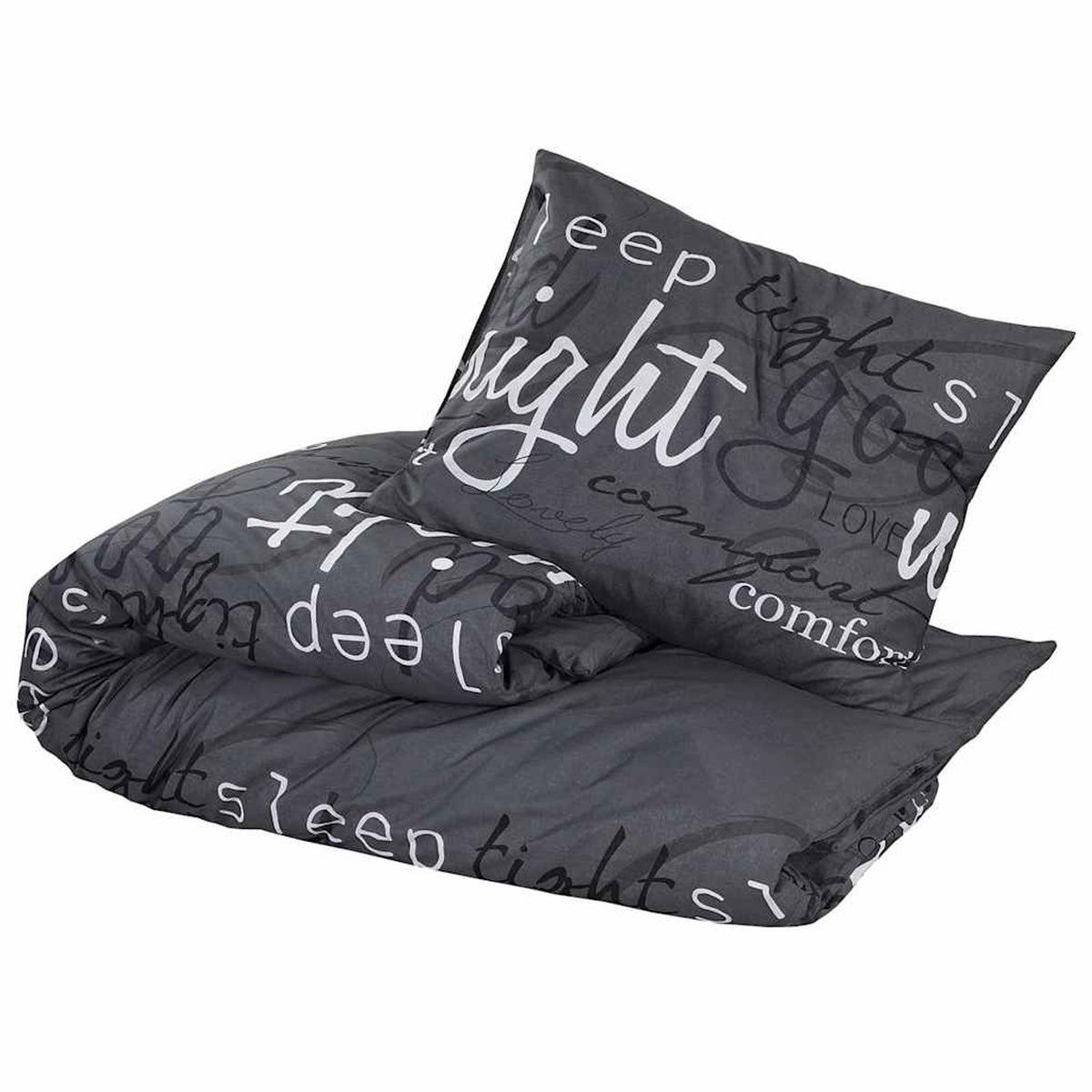Duvet Cover Cotton Black 220 x 225 cm Bedding Bed Linen Bedroom Variant 3