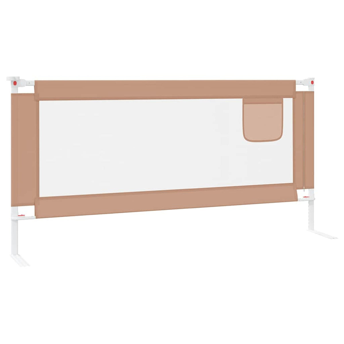 Toddler Safety Bed Rail Fabric (100% Polyester) Taupe 190 x 25 x 95 cm