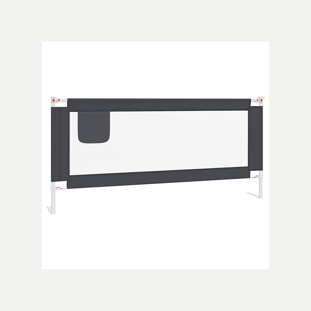 Toddler Safety Bed Rail Dark Fabric (100% Polyester) Dark Grey 200 x 25 x 95