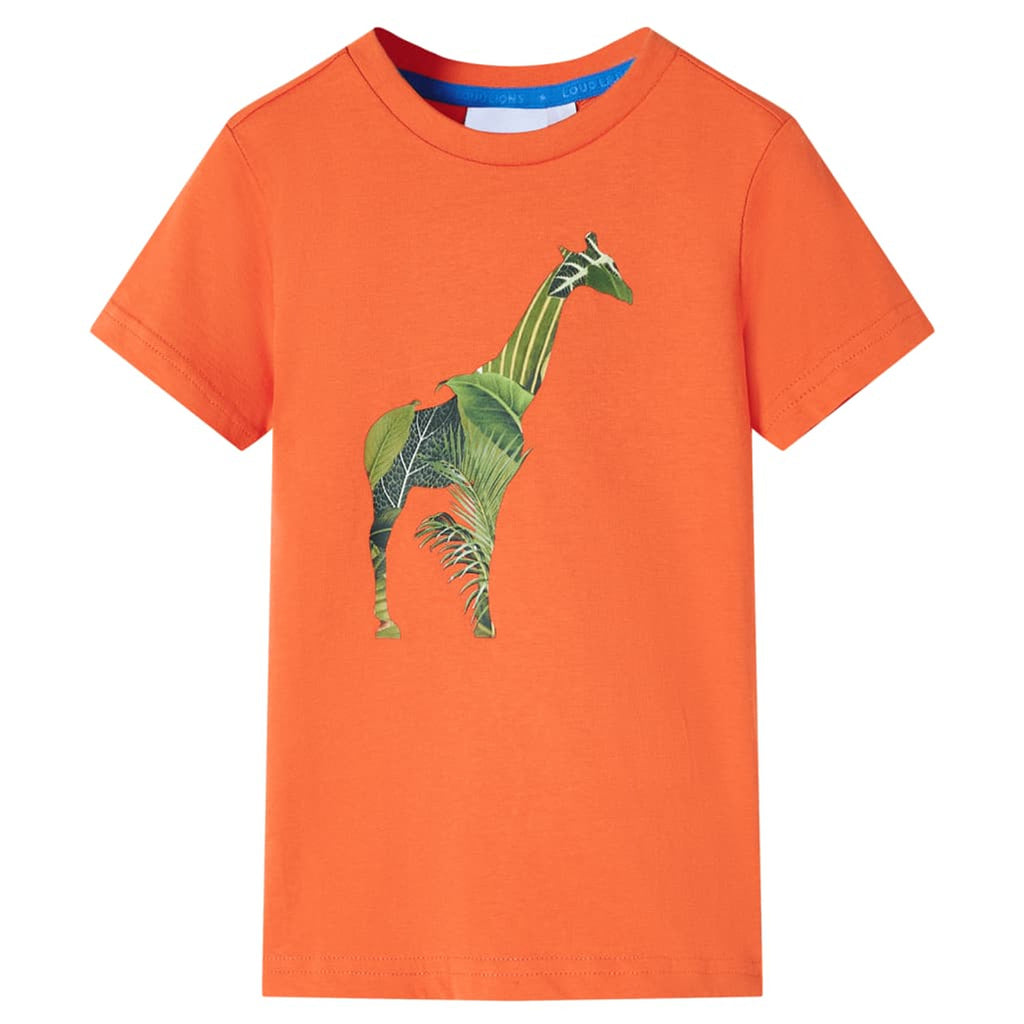 Kids T-Shirt Cotton Bright Orange 128 Children's Top Kids Clothing Variant 2