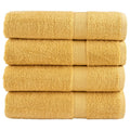 Towel Cotton Gold 150 x 100 cm Bathroom Bath Linen Home Towels 4 pcs Variant 2