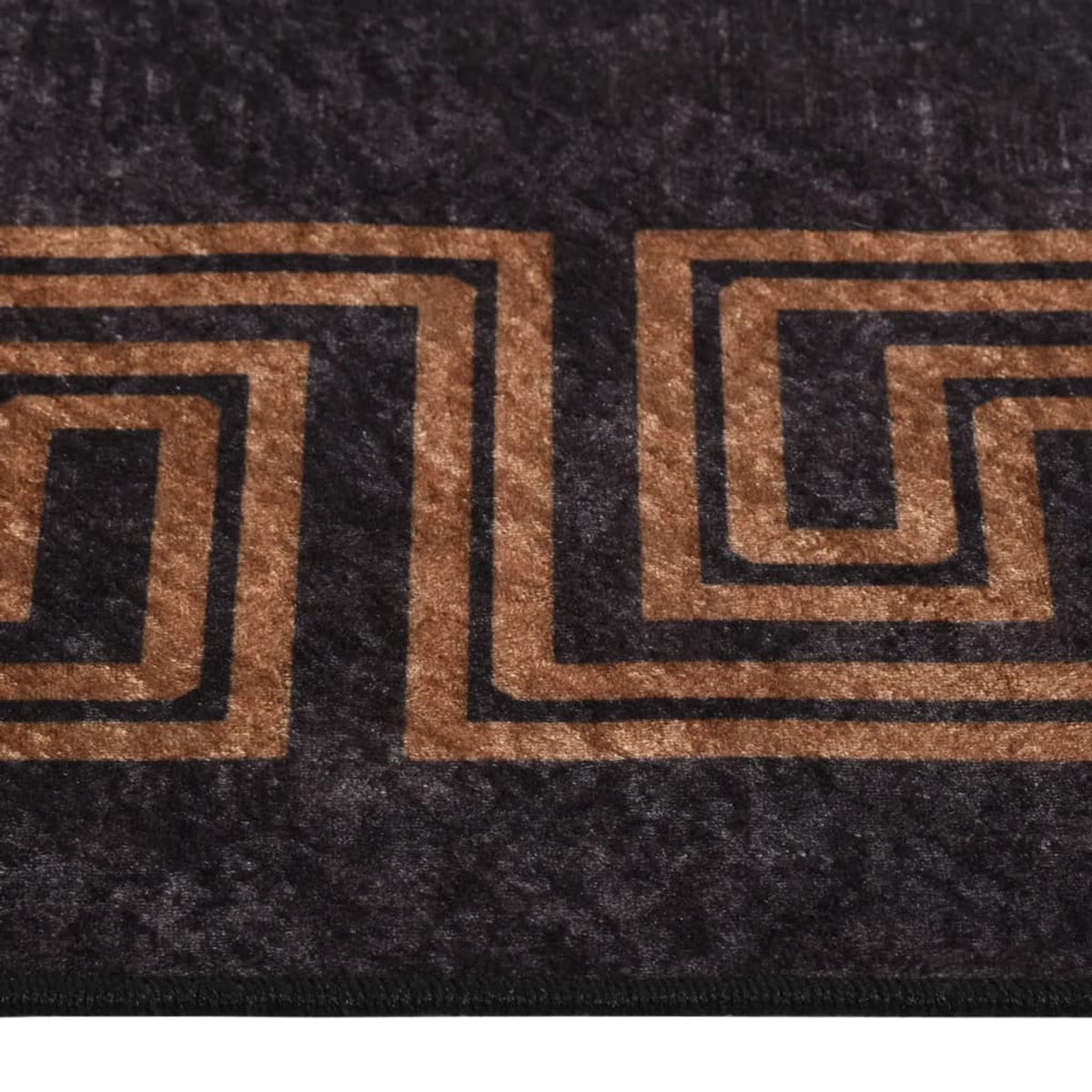 Rug Polyester Black 400 x 0.4 x 300 cm Floor Mat Home Decor Floor Covering