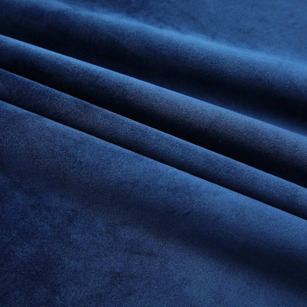Blackout Curtain Velvet Dark Blue 140 x 245 cm Window Dressing Variant 2