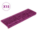 Stair Mats Violet Rectangular Edge Needle-Punched Fabric (100% Voilet Floor