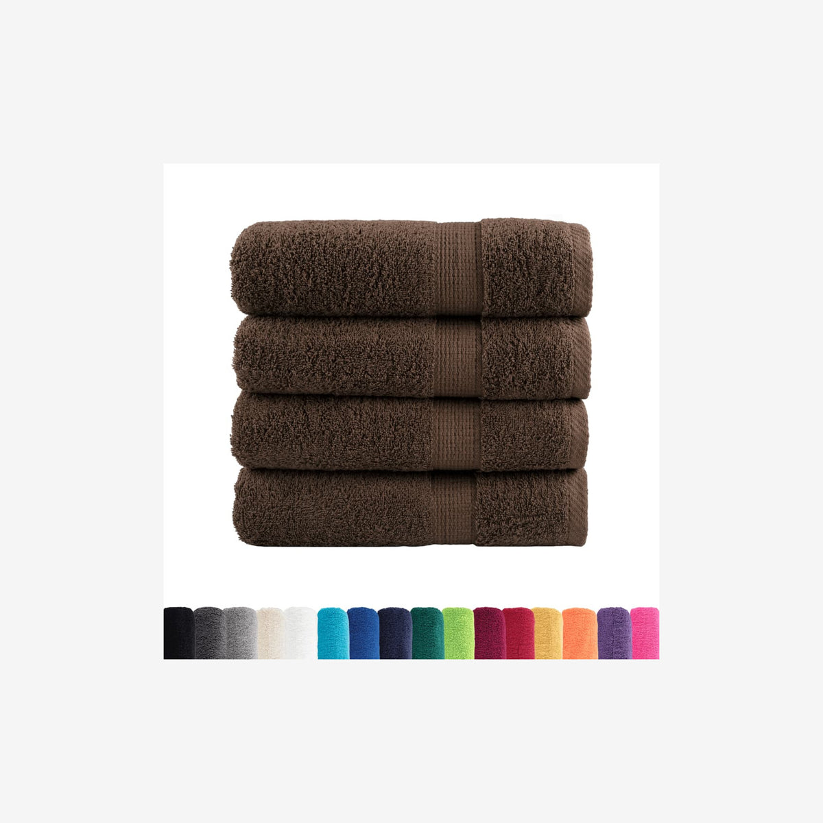 Towel Cotton Brown 150 x 100 cm Bathroom Bath Linen Home Towels 4 Variant 2