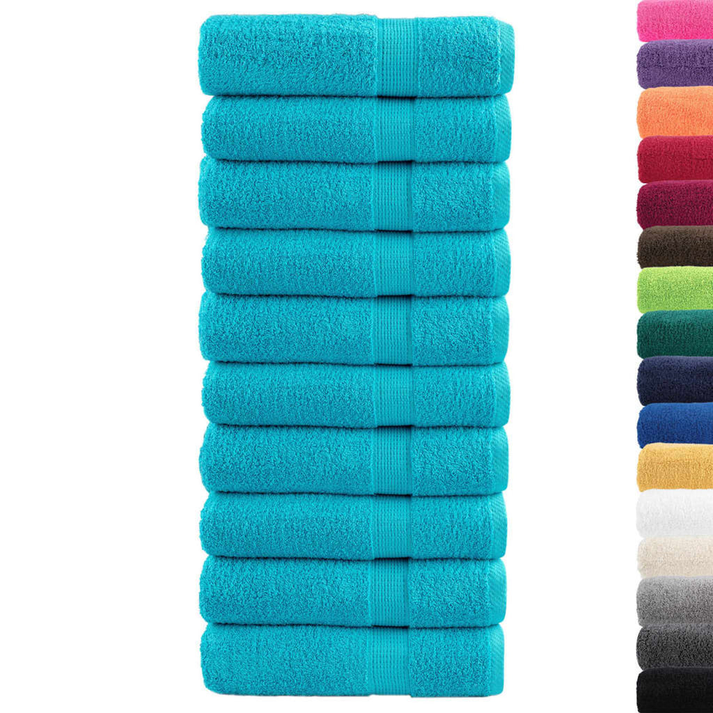 Towel Cotton Turquoise 140 x 70 cm Bathroom Bath Linen Home Towels Variant 2