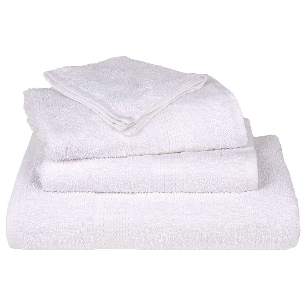 Towel Cotton White 100 x 50 cm Bathroom Bath Linen Home Towels 2 pcs Hand