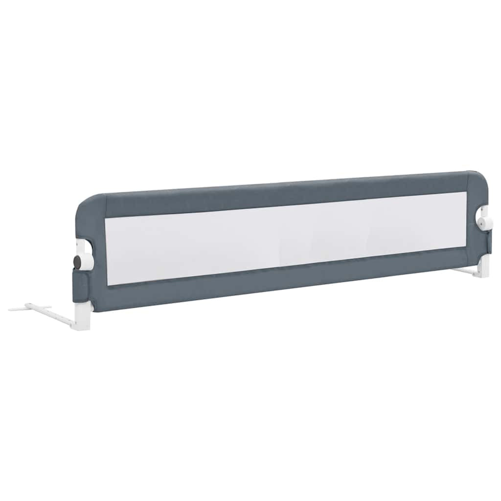 Toddler Safety Bed Rail Polyester Grey 180 x 40.5 x 42 cm Child Bed Guard 5x42cm