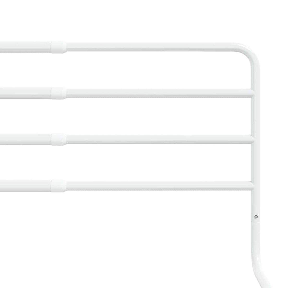 Toddler Safety Bed Rail Iron White Adjustable 137 x 55 x 37 cm Child Bed Guard