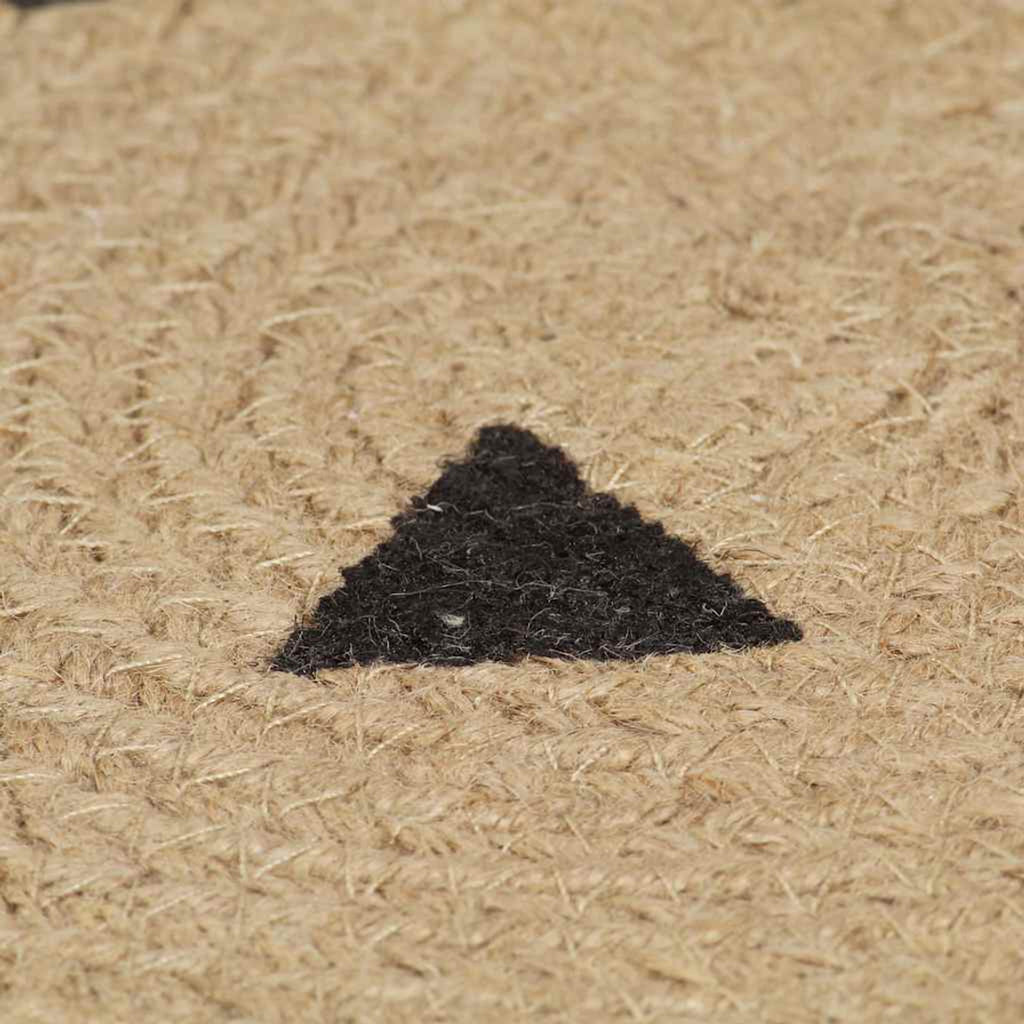 Rug Braided Jute Natural 90 x 90 cm Floor Mat Home Decor Floor Variant 4