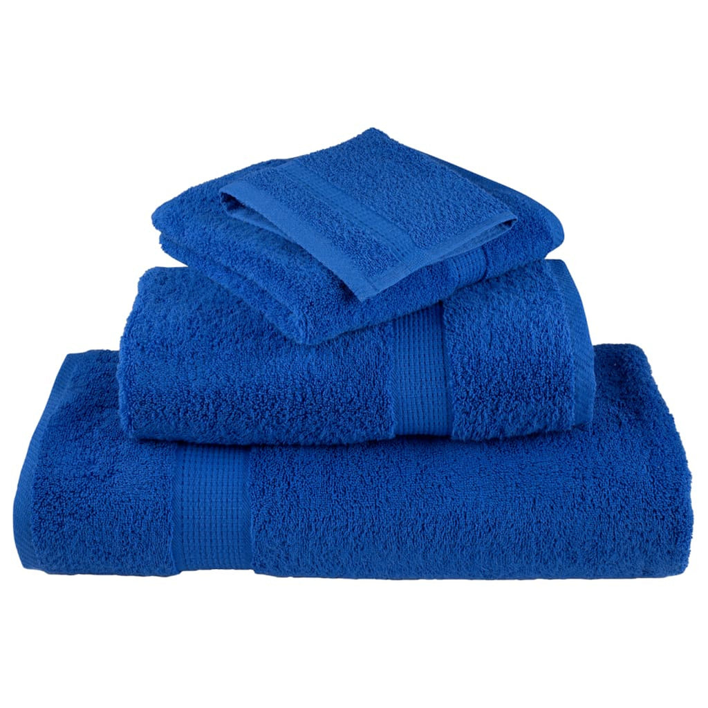 Towel Cotton Blue 200 x 100 cm Bathroom Bath Linen Home Towels 10 pcs SOLUND