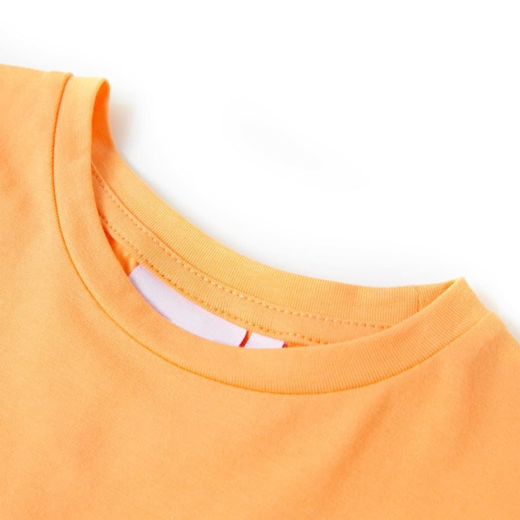 Kids T-Shirt Cotton Bright Orange 116 Children's Top Kids Clothing Kids Wear