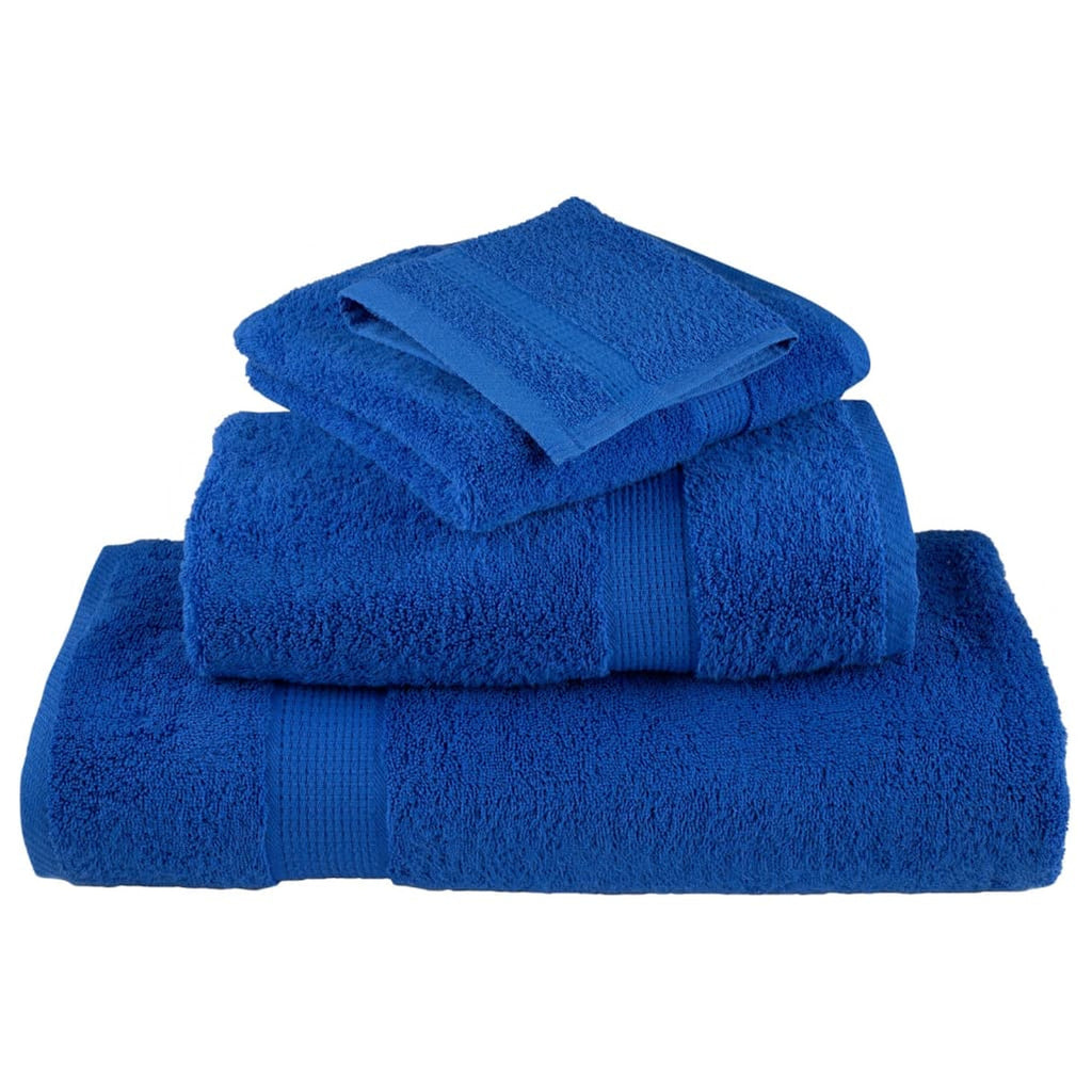 Towel Cotton Blue 140 x 70 cm Bathroom Bath Linen Home Towels 2 pcs Variant 2