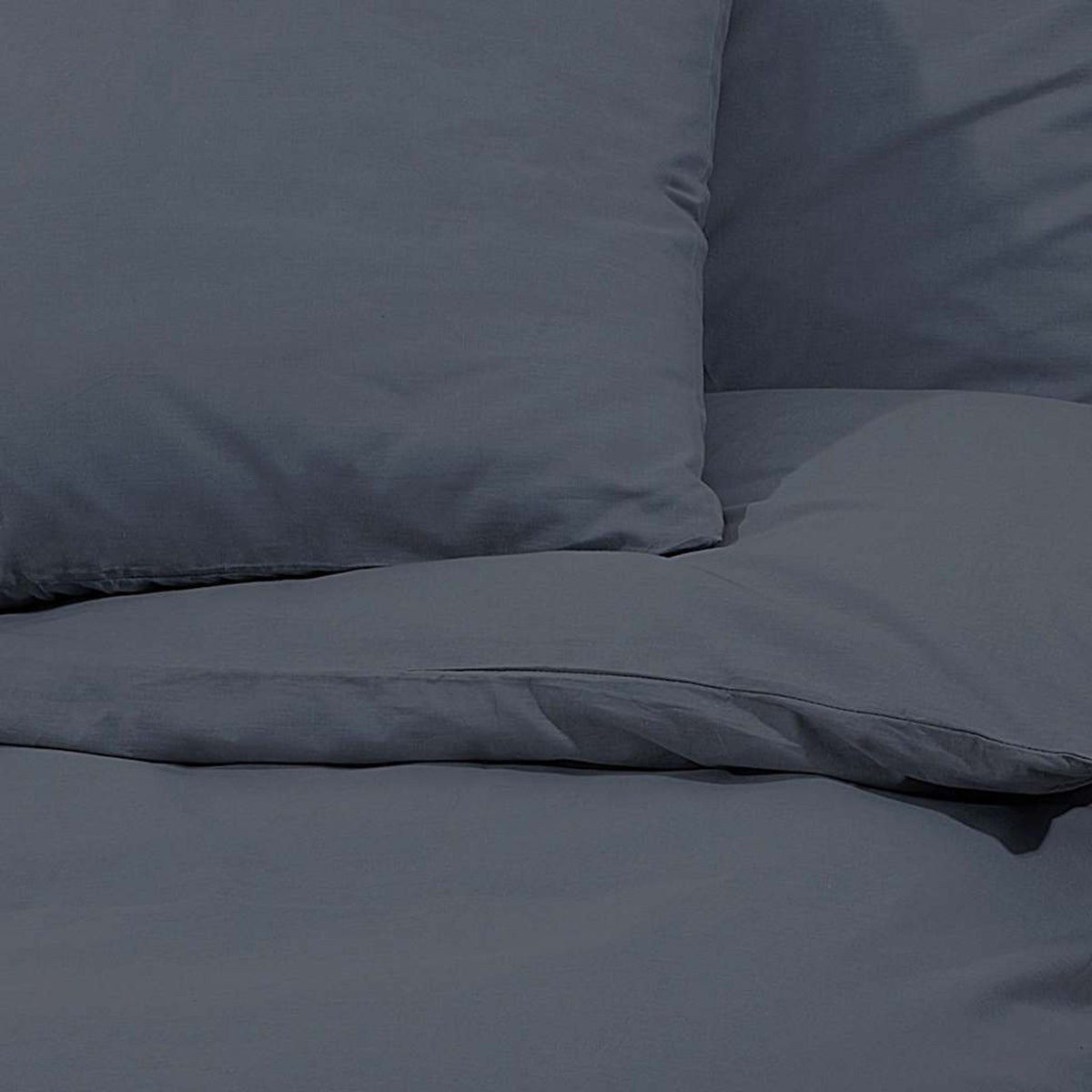 Duvet Cover Cotton Anthracite 220 x 260 cm Bedding Bed Linen Bedroom Quilt