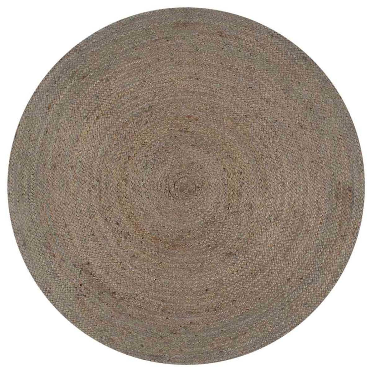 Rug Braided Jute Grey 90 x 90 cm Floor Mat Home Decor Floor Covering Rugs