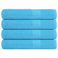 Towel Cotton Turquoise 200 x 80 cm Bathroom Bath Linen Home Towels 4 pcs Sauna