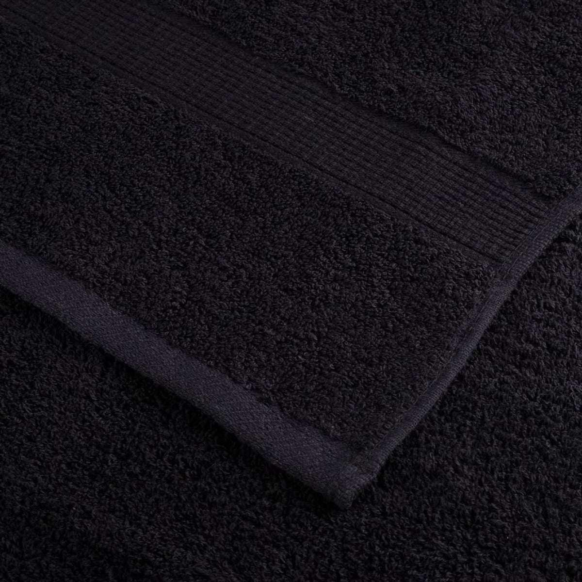 Towel Cotton Black 100 x 50 cm Bathroom Bath Linen Home Towels 10 Variant 2