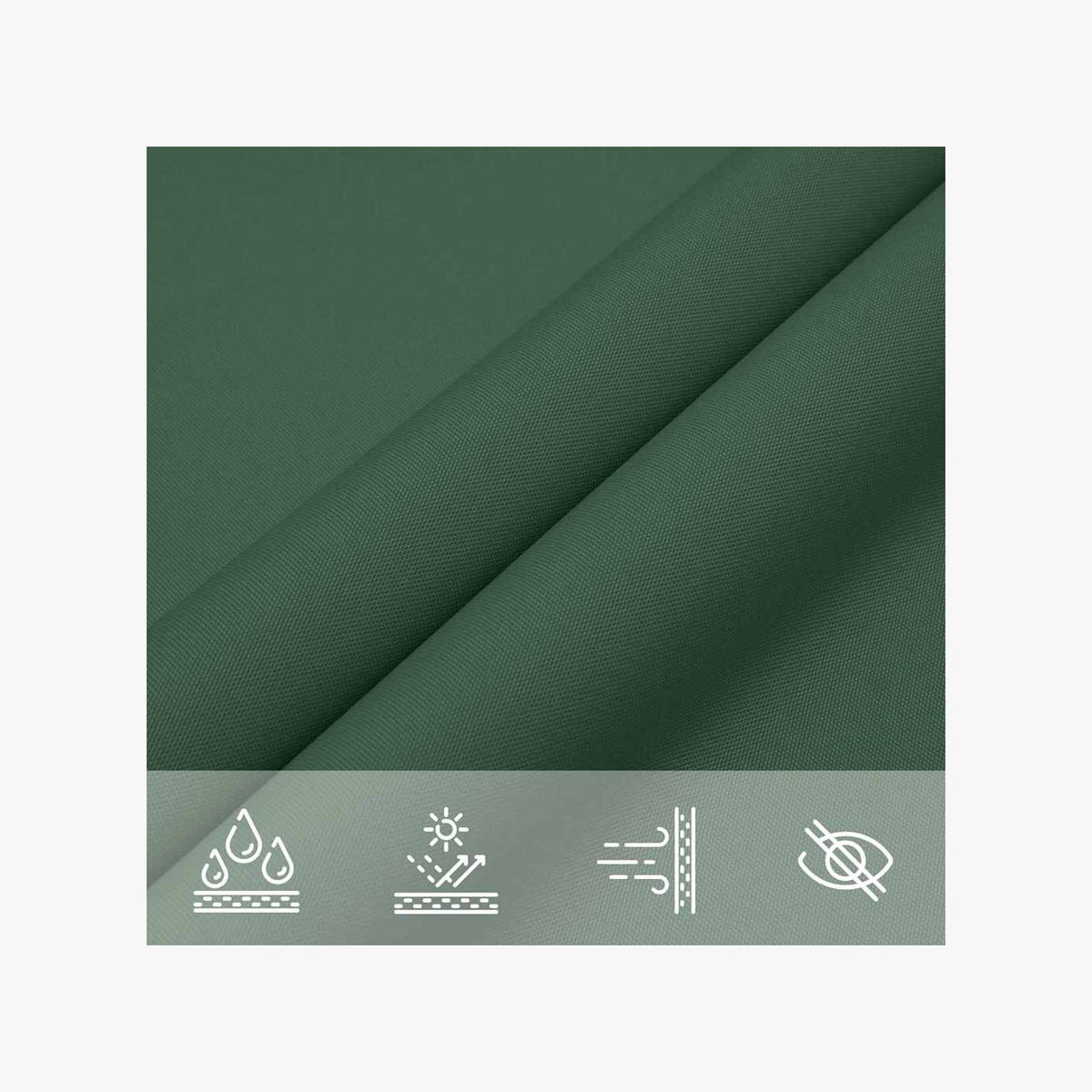 Sunshade Sail Oxford Fabric Dark Green Water Resistant UV Resistant 250 x 400
