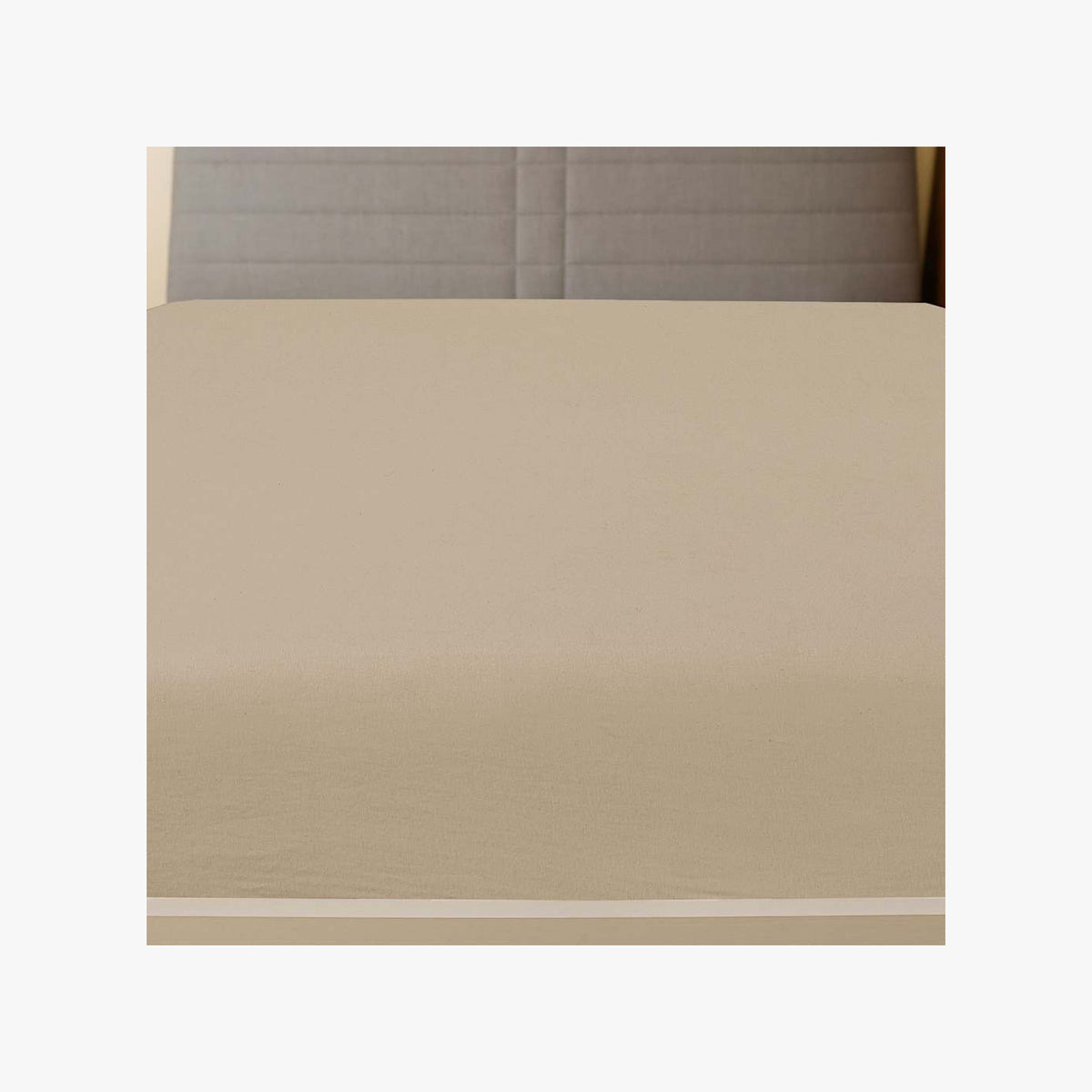 Jersey Fitted Sheets Cotton Taupe 200 x 90 cm Bedroom Furniture Bedstead 2 pcs