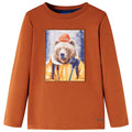 Kids T-Shirt Cotton Burnt Orange 116 Children's Top Kids Clothing Kids Wear