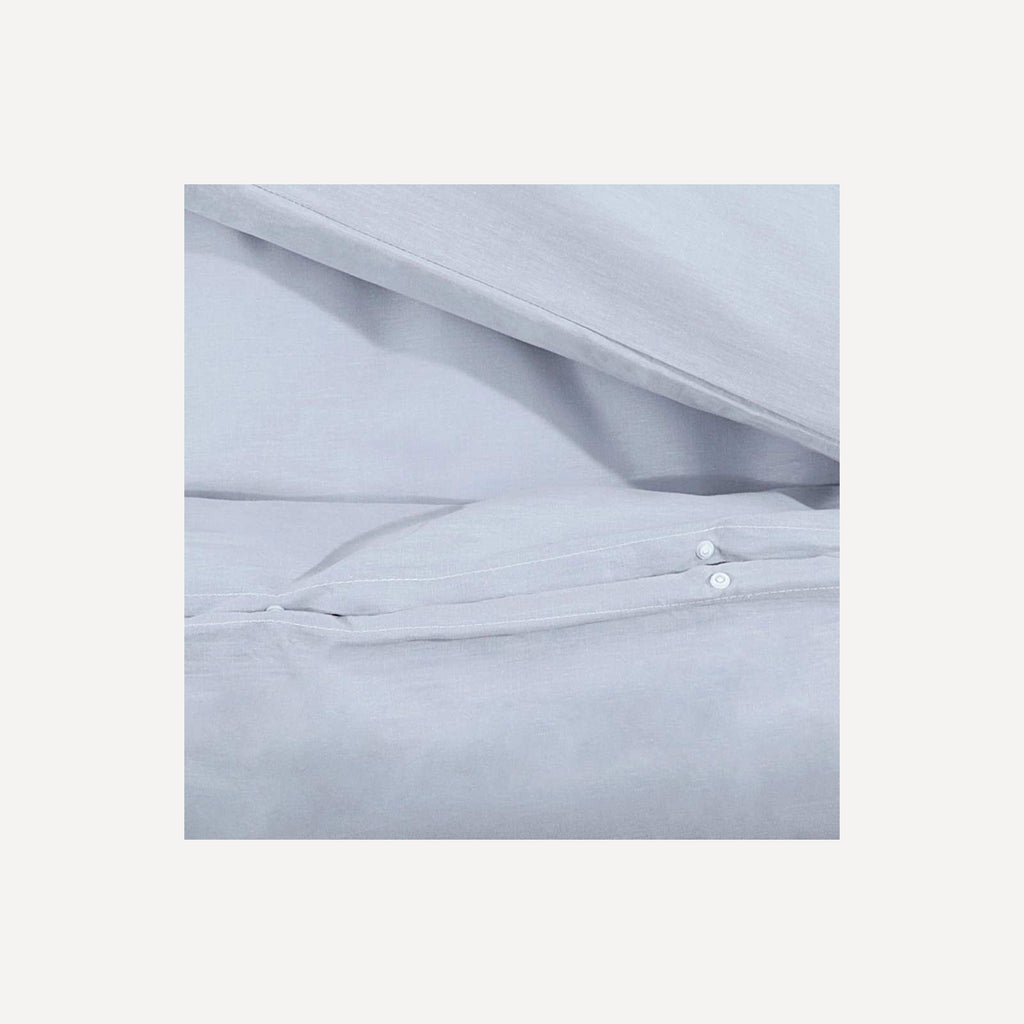 Duvet Cover Cotton Grey 220 x 260 cm Bedding Bed Linen Bedroom Quilt Variant 2