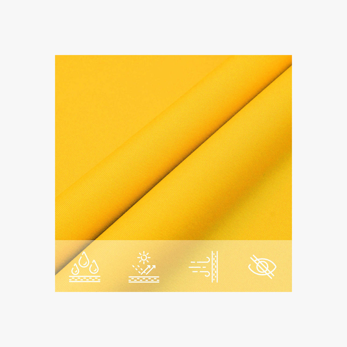 Sunshade Sail Oxford Fabric Yellow Water Resistant UV Resistant 350 x 450 cm