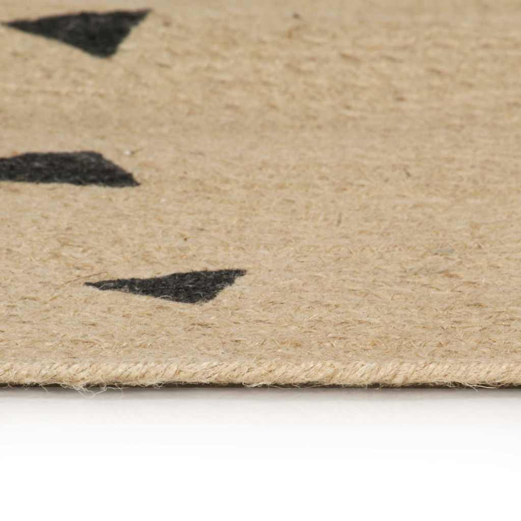 Rug Braided Jute Natural 90 x 90 cm Floor Mat Home Decor Floor Variant 4