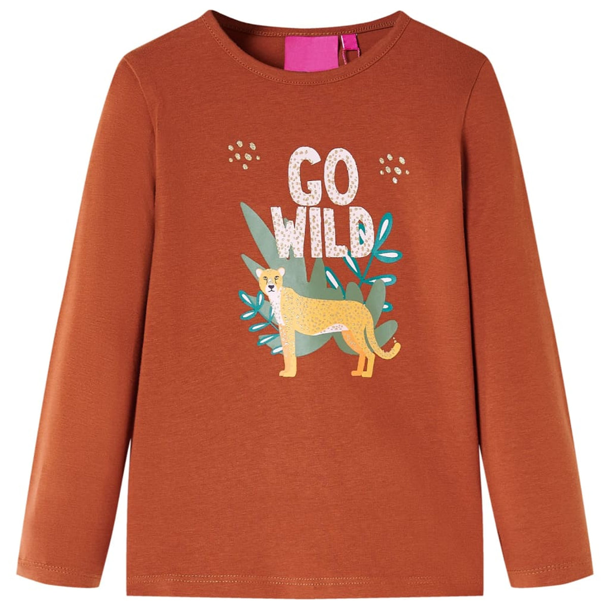 Kids T-Shirt Cotton Cognac 140 Children's Top Kids Clothing Kids Variant 2