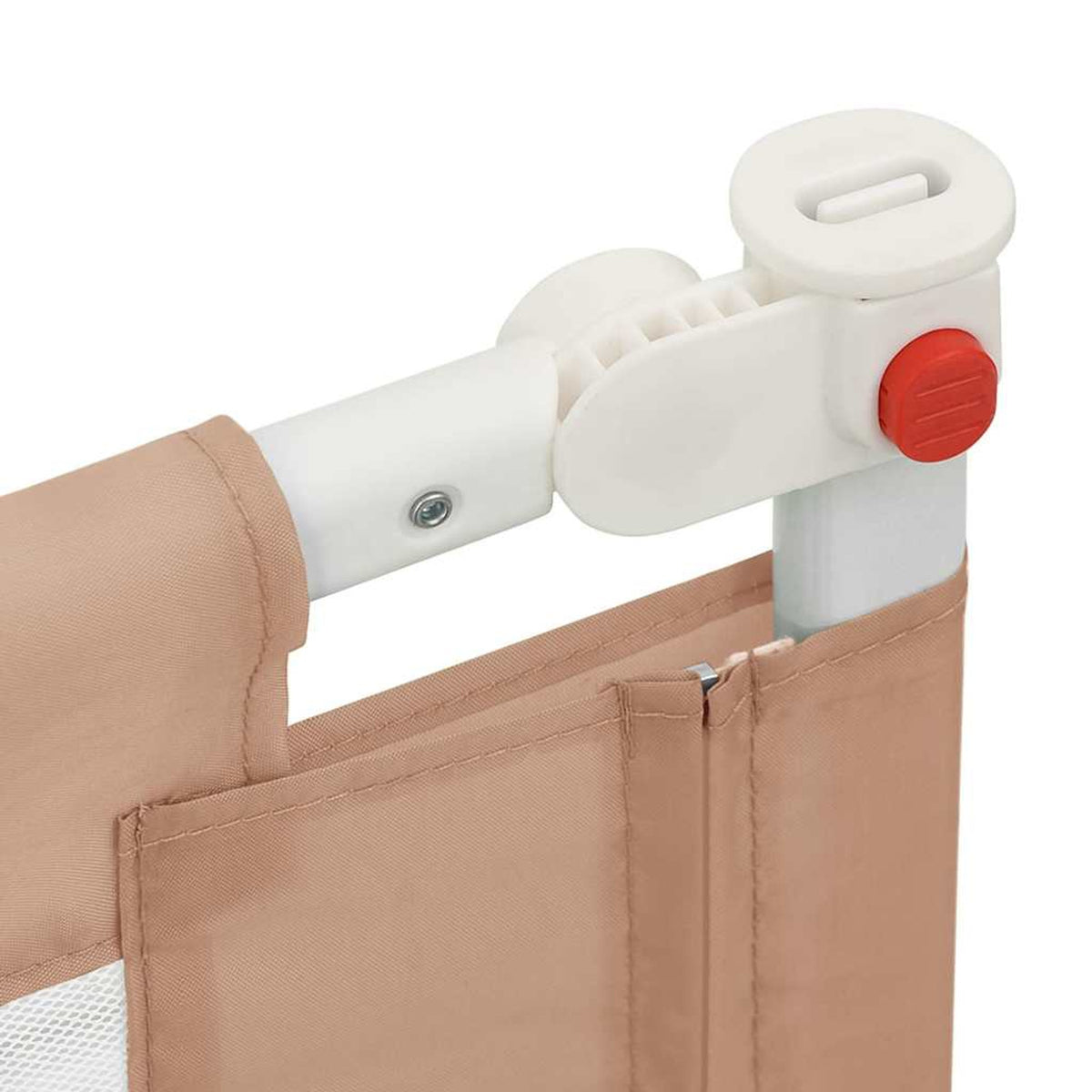 Toddler Safety Bed Rail Fabric (100% Polyester) Taupe 100 x 25 x 95 cm