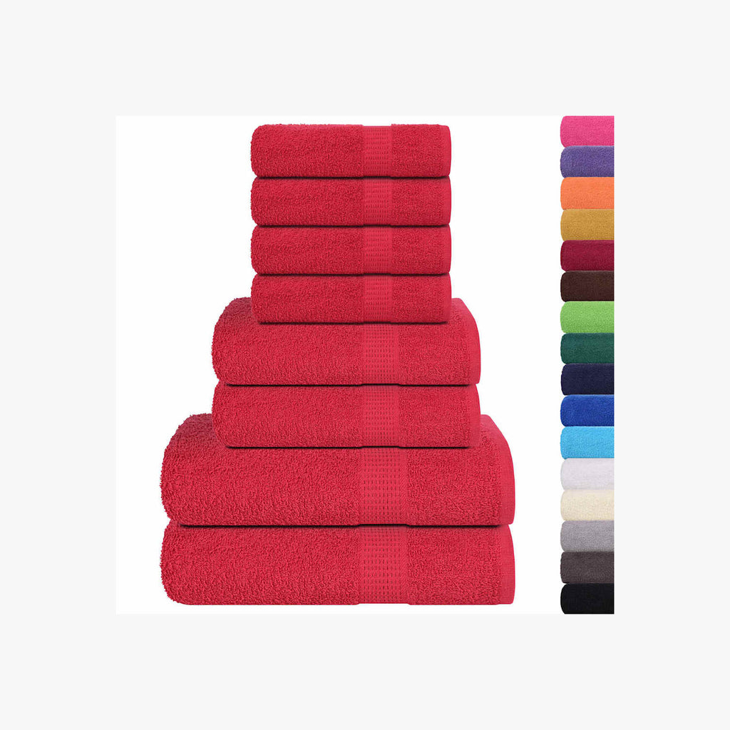 Towel Cotton Red 30 x 50 cm Bathroom Bath Linen Home Bath Towels & Flannels