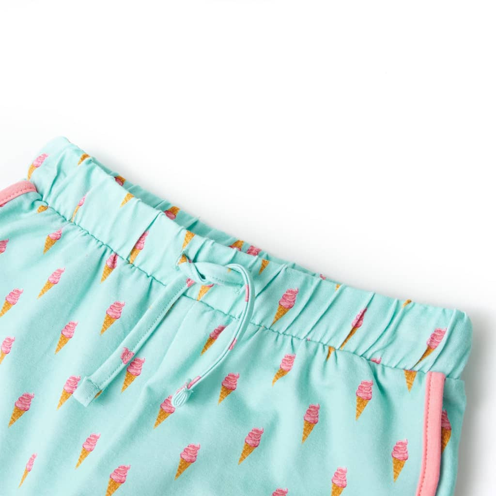 Shorts Cotton Light Mint 104 Kids' Bottoms Kids' Bottom Kids'Shorts Drawstring