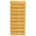 Towel Cotton Gold 100 x 50 cm Bathroom Bath Linen Home Towels 10 pcs Variant 2