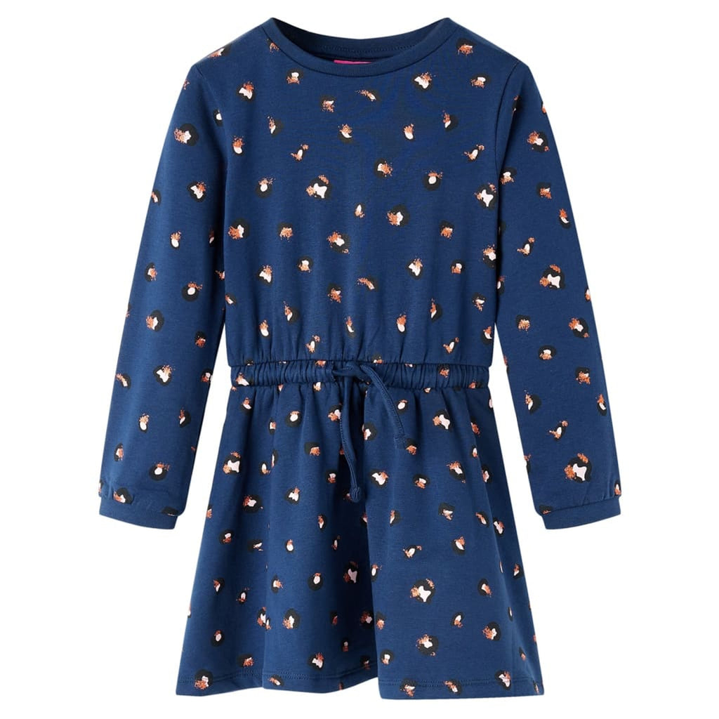 Dress Cotton Navy Blue 140 Kids' Dresses Kids' Dresse Kids'Dress Long 140