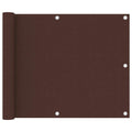 Balcony Screen Oxford Fabric Brown Waterproof UV Resistant 75 x 400 cm 75x400cm