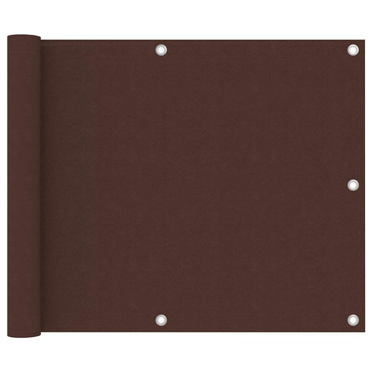 Balcony Screen Oxford Fabric Brown Waterproof UV Resistant 75 x 400 cm 75x400cm
